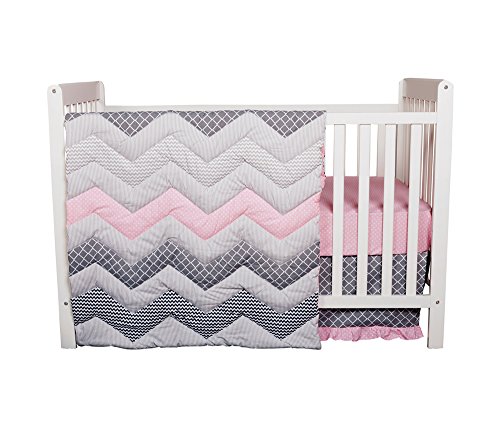 Trend Lab Cotton Candy 3 Piece Crib Bedding Set, Can Be Used As A Blanket Or A Playmat For Tummy Time, Includes Quilt, Fitted Crib Sheet And Skirt #TOP1