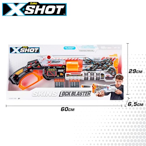 Pistola de dardos X-Shot Skins Lock con cañón rotatorio Colorbaby 7