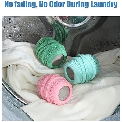 Fabric Softener Dispenser Ball for Washer, Reusable Fabric Softener Ball Dispenser, Washer Agitator Balls Laundry Liquid Dispenser Balls, Washing Machine Balls for Cleaning Clothes (Green,2)