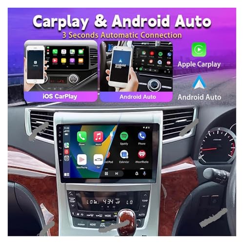 Autoradio Android 15 pour Vellfire 2008-2011 Écran 2K 4G 64G