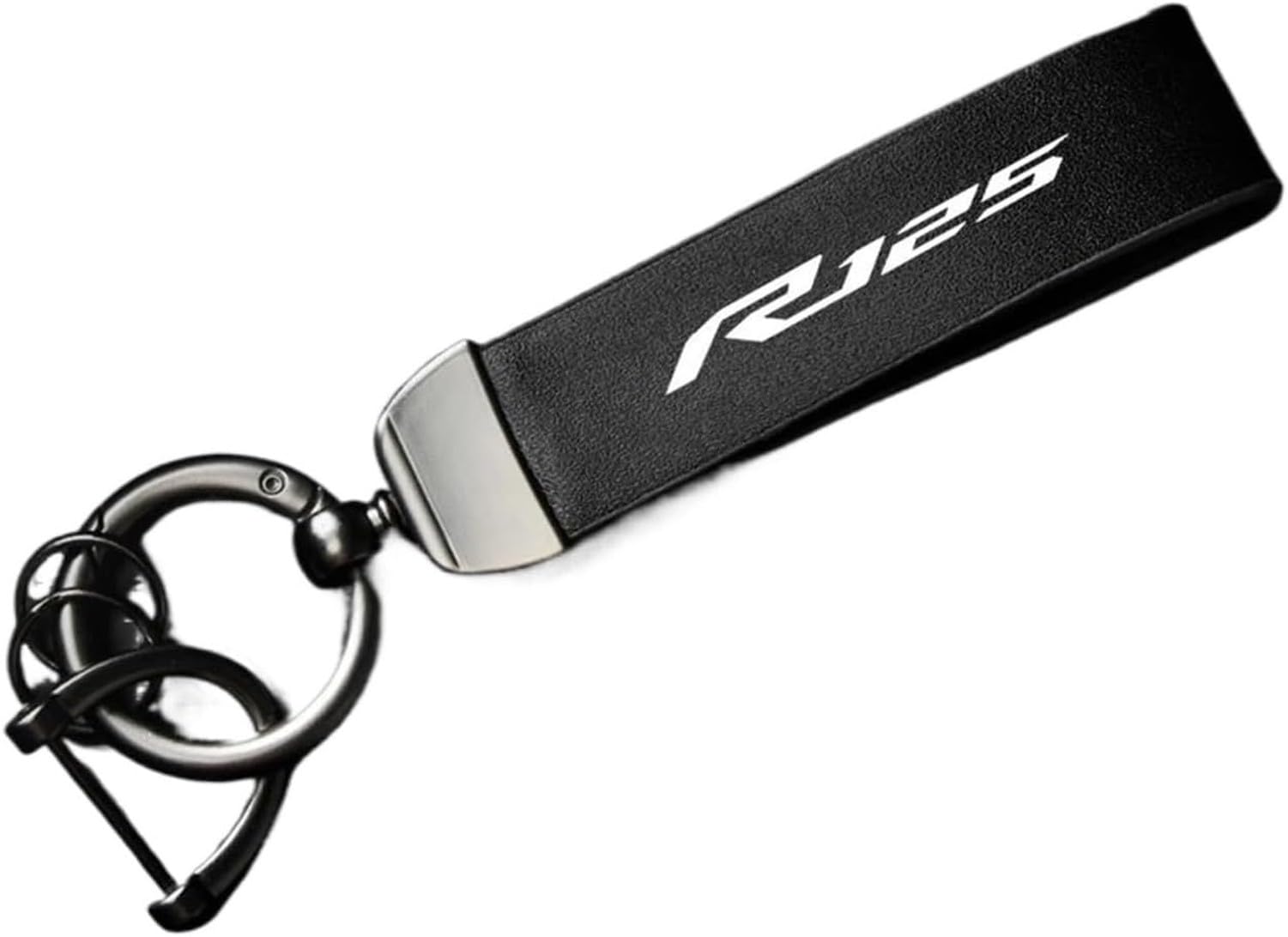 XIUNYIE Leather Motorcycle Keychain Keyring Holder for YZFR125 2008-2023 Motorcycle Accessories Handlebar Key Holder, a