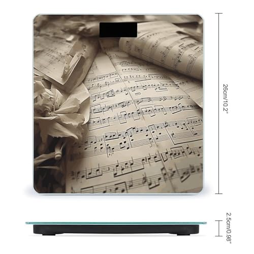 Báscula digital de baño precisa con diseño musical miniatura 2