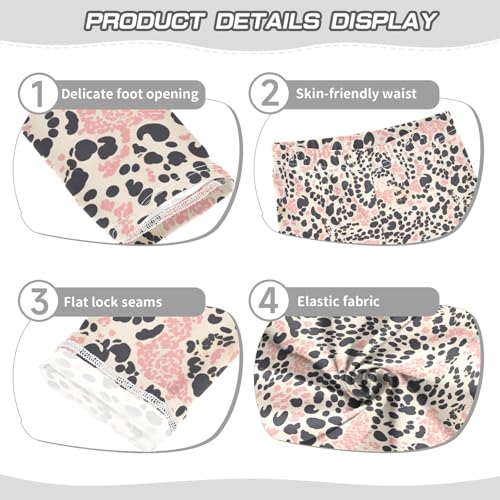 Cheetah Print_44 Kids Girl's Basic Leggings Stretch High Waisted Pants Sports3