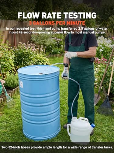 Image of Cordless Fuel Transfer Pump, Gas Siphon Pump for Gasoline, 2026 New Version | 3 GPM Flow Fluid Transfer Pump for Gas, Diesel, Oil, Transmission & Water, Oil Transfer Pump for Car, Yard or Farm Equipment