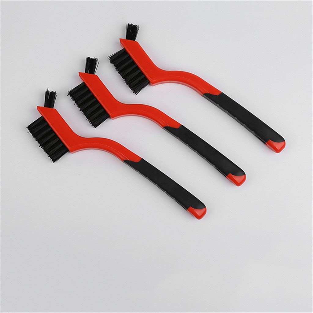 3pc Wire Brush Set Steel Brass Nylon Metal Rust Paint Rust Scale Paint Remover Cleaner Anti-Rust Cleaning Brush 175mm(D)