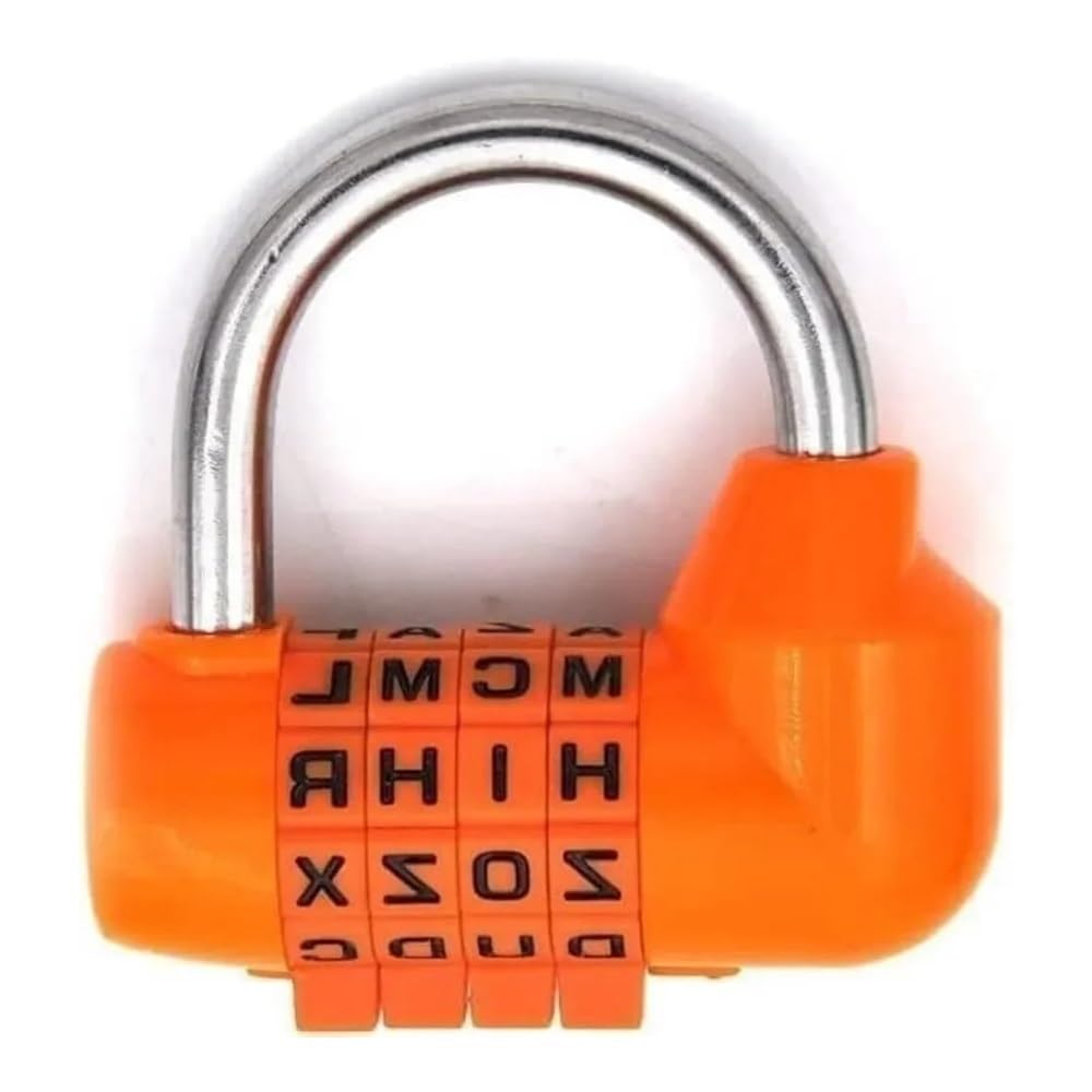 Suitcase Locks, Combination Travel SecurityCode Lock Diary Password HighGrade Digital Padlock Multicolor(Oranje)