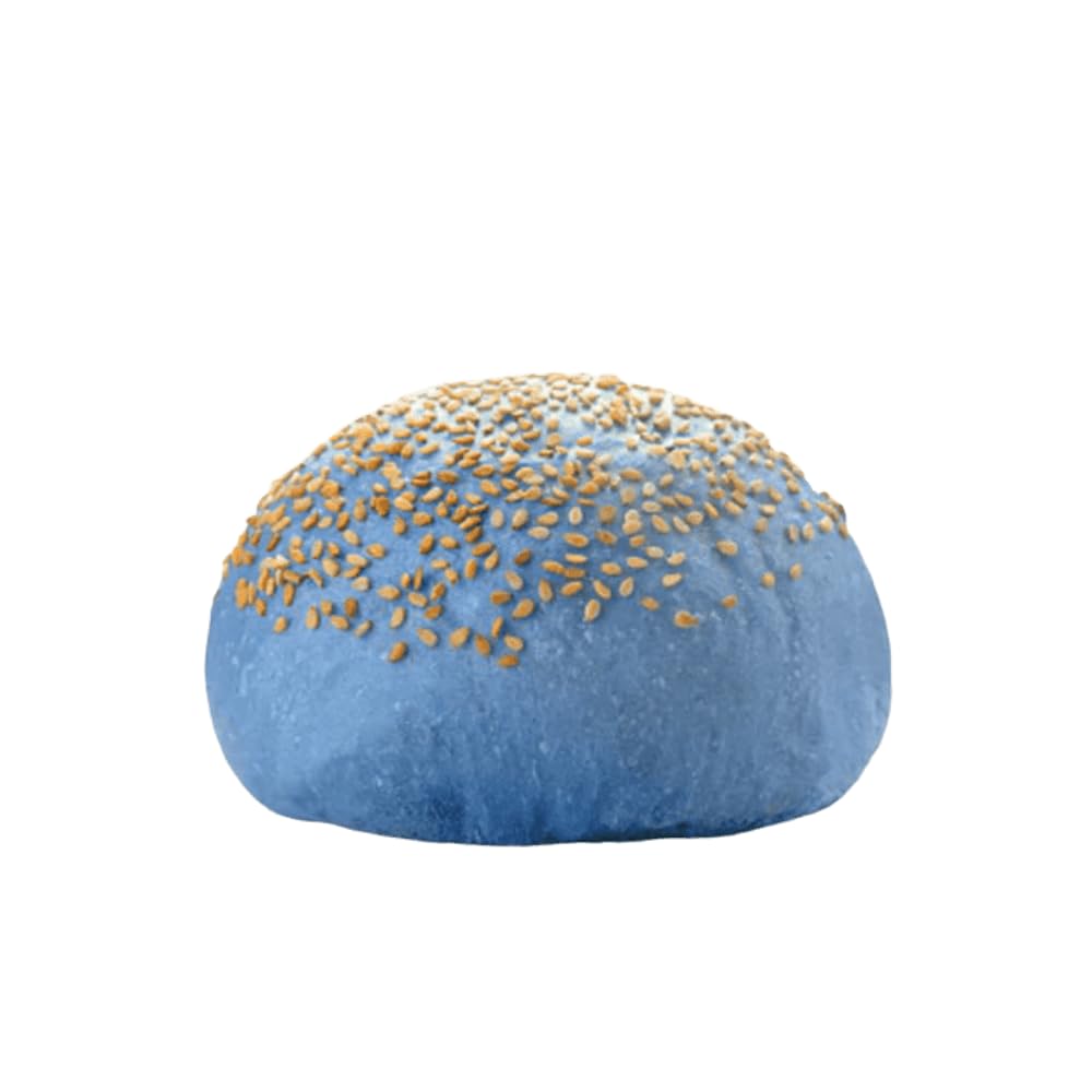 Burger Panino per Hamburger Bun Azzurro ai Semi di Sesamo 75g - Impasto a Lievitazione Naturale - Farine Italiane Selezionate Tesori di Sicilia