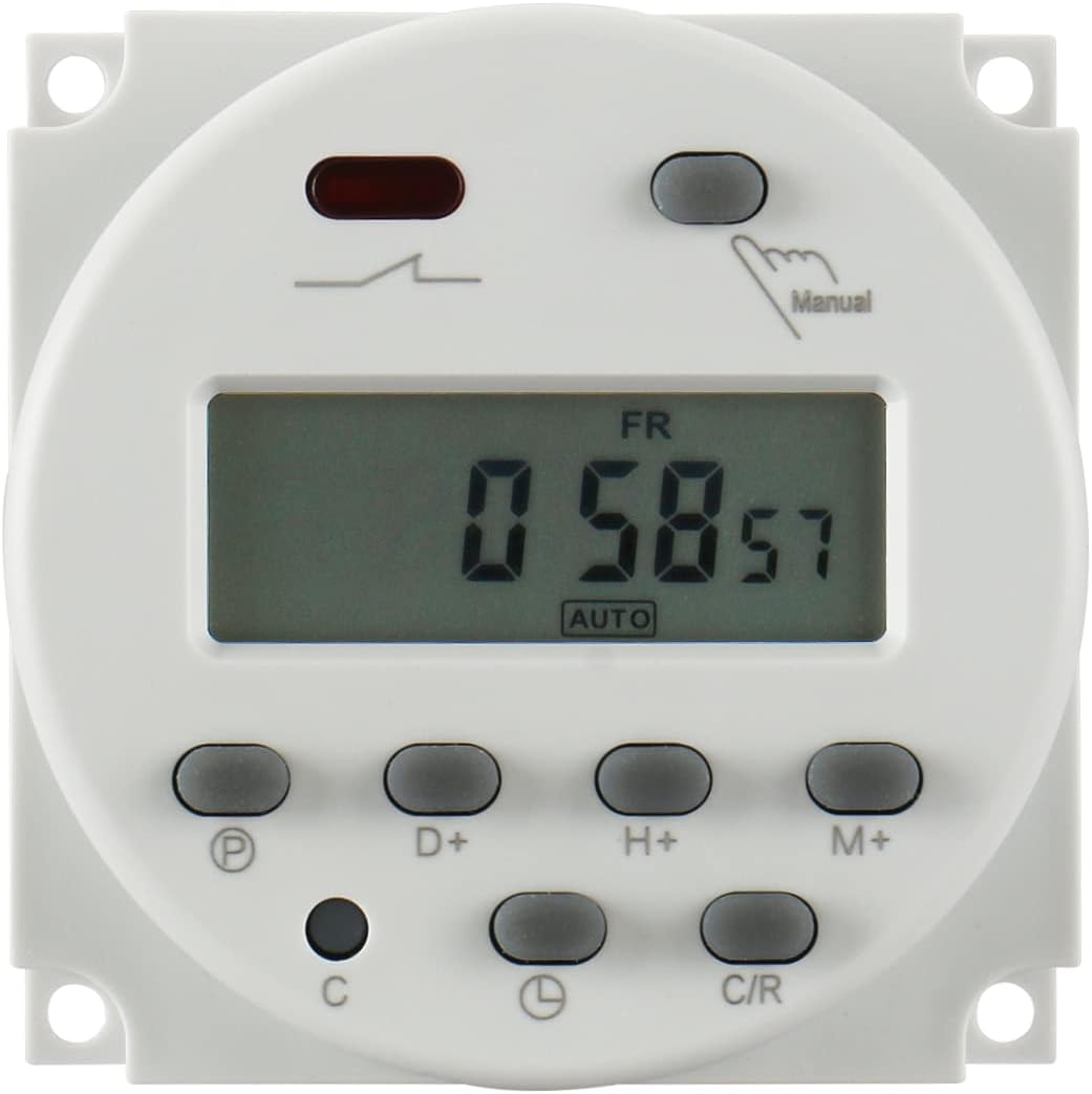 Baomain CN101A DC 12V 16A Amps Digital LCD Power Programmable Timer Time Relay Switch Support 17-Times Daily Weekly Program