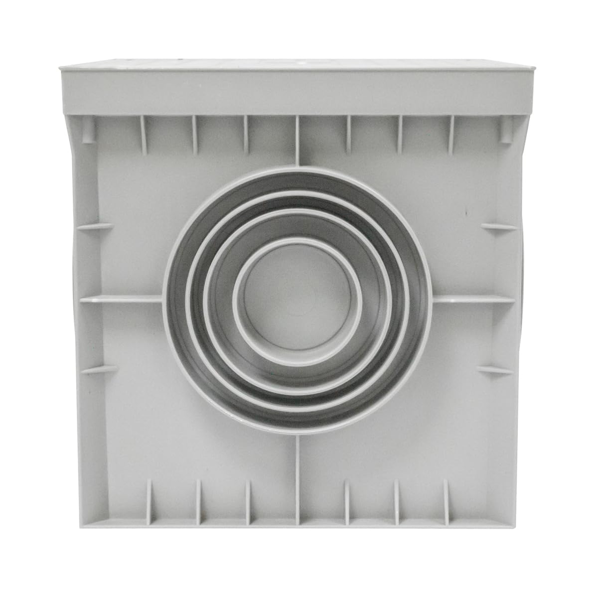 Arqueta Estanca de Suelo Electrica Gris Cuadrada con Tapa Ciega IP54 Arqueta de Riego y Electricidad Arqueta de PVC para Jardín, Drenaje Riego, Instalaciones Eléctricas Tuberías (1, 400x400 mm)