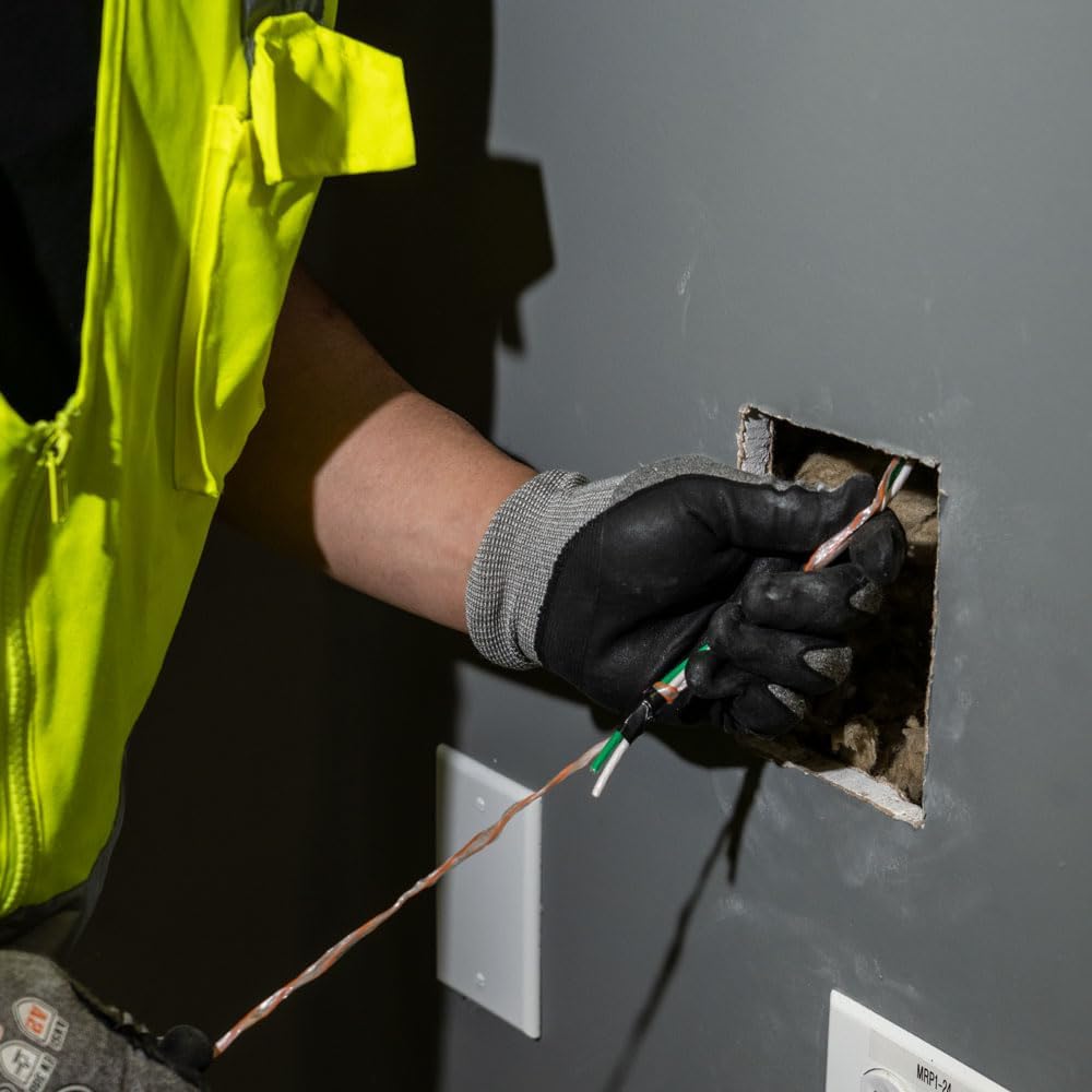 Klein Tools 56110 Poly Pull Line, Made in USA, Pull String for Light Duty Cable, Orange/White, 6500-Foot