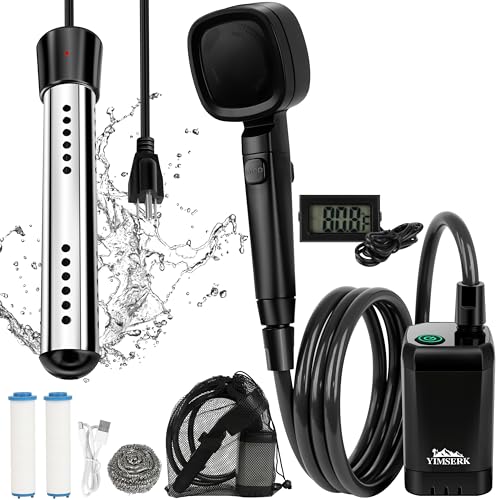 6000mAh Camping Shower with Heater and LED Display