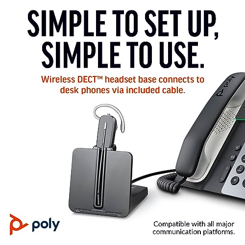 image for Poly CS540 Wireless DECT Headset (Plantronics) – Single Ear (Mono) C