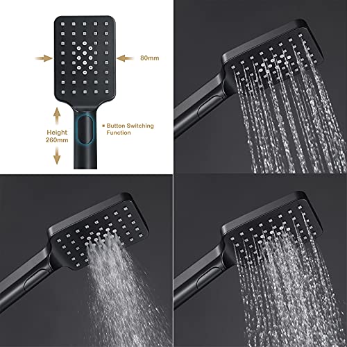Cabezal de Ducha de Mano Multifuncional ABS Negro miniatura 3