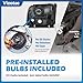 Vizotae Headlights Assembly for 2005-2007 Ford F250 F350 F450 F550 Super Duty Headlamp Replacement, High/Low Beam W/Bulbs, Driver&Passenger Side