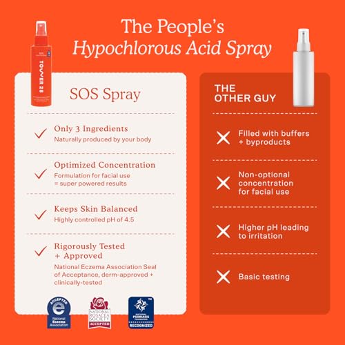 Image of Tower 28 SOS Daily Rescue Soothing Hypochlorous Acid Spray for Face (2 ct) | Hypochlorous Acid Face Mist to Calm & Purify Sensitive Skin, On-the-Go Toner & Facial Cleanser Spray, Skin Care Essential