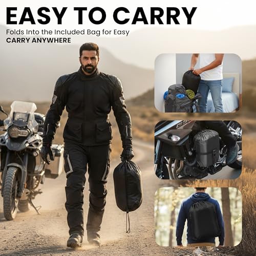 Image of Robustt Bike Cover for Dust with UV Protection, Universal Fit (125cc to 150cc), Water Resistant & All Weather Protection with Two Wheeler Cover | Keeps Bike Cool | Perfect Bike Body Cover