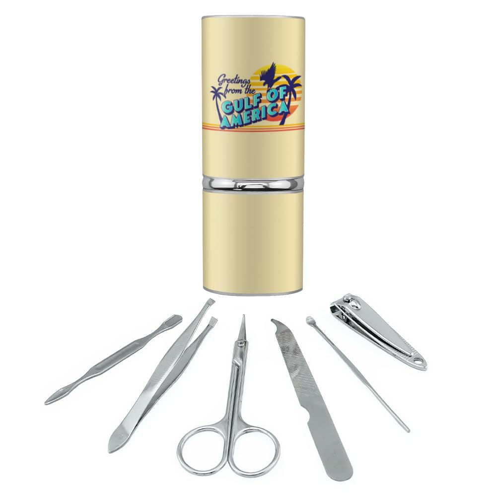 GRAPHICS & MORE Gulf of America Postcard Stainless Steel Manicure Pedicure Grooming Beauty Care Travel Kit