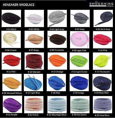 Image of SHOESHINE Shoe Laces for Sneakers and Sport Shoes 6 Pairs Unisex Men & Women Shoelaces