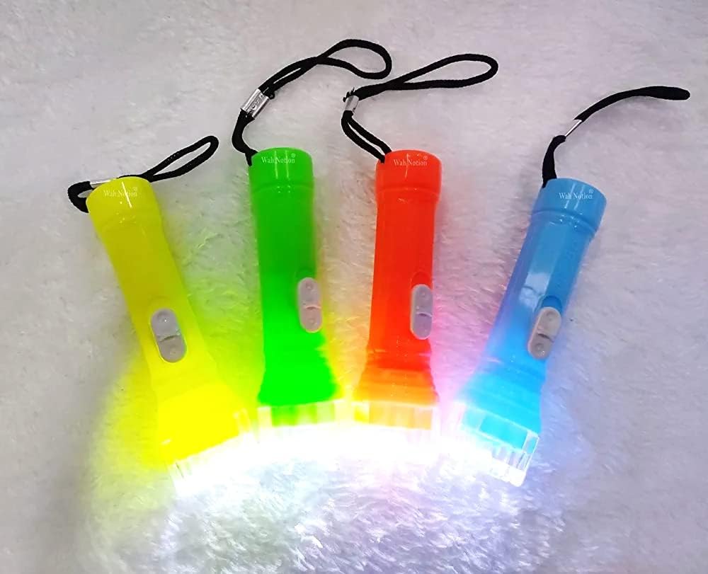 12-Pack Small Torch with Lanyard for Kids, Plastic LED Flashlight Torch, Beautiful Attractive Good Gift Item, Trending Toys for Kids, Birthday Return Gifts (Multi Colors) (12) - Image 7 thumbnail