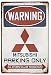 66Retro Mitsubishi Parking Only, Vintage Retro Metal Tin Sign, Wall Decorative Sign, 20cm x 30cm