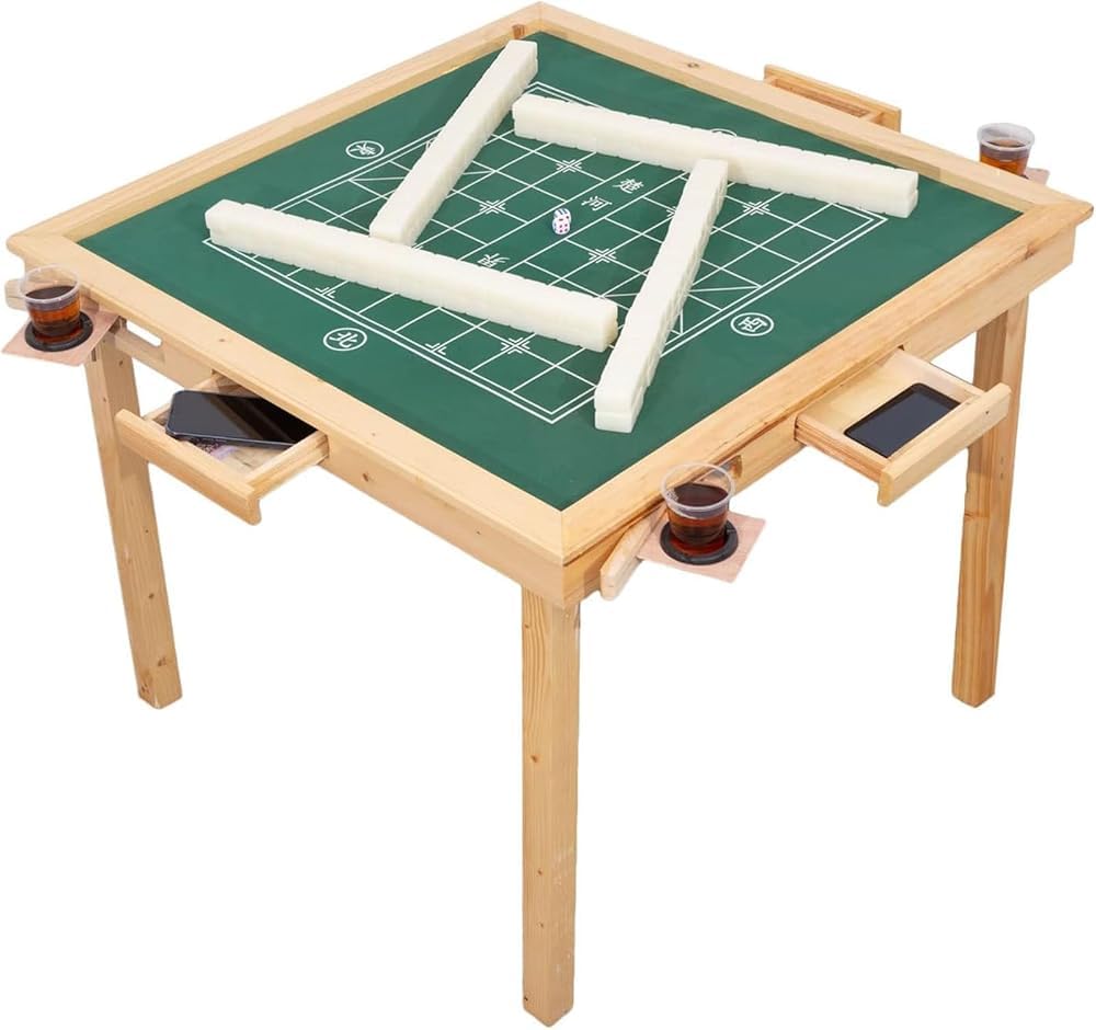 Stół Mahjong, kwadratowy składany stół do gry w pokera, gier planszowych i gier karcianych – wielofunkcyjny design dla rozrywki