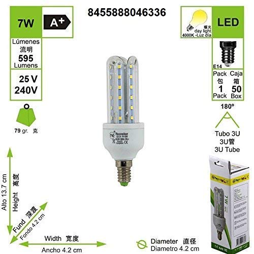 TECNOLUX EURO-Lampadina a Led 3U Tube E14 7 W