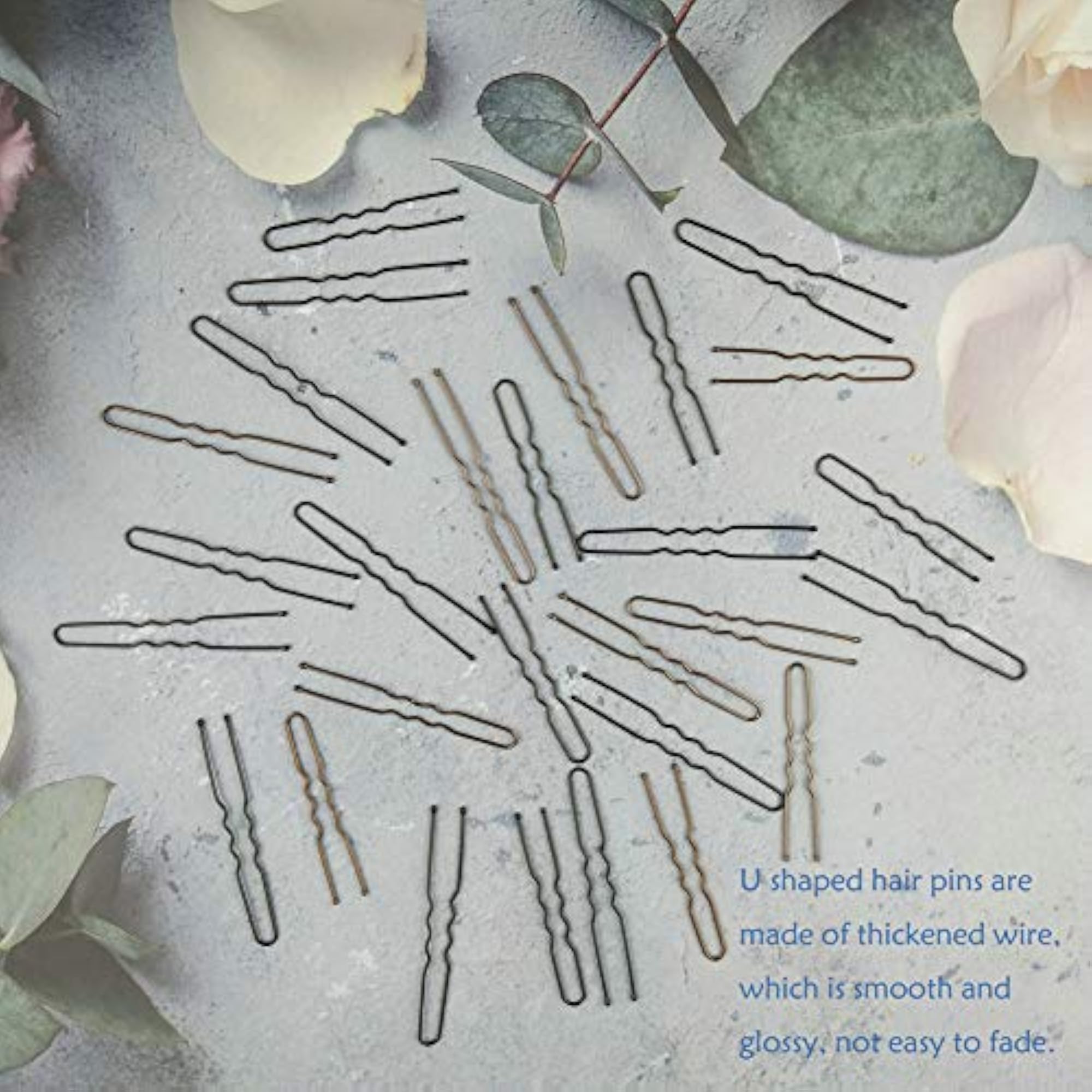 200Pcs U Shaped Hair Pins with Storage Box