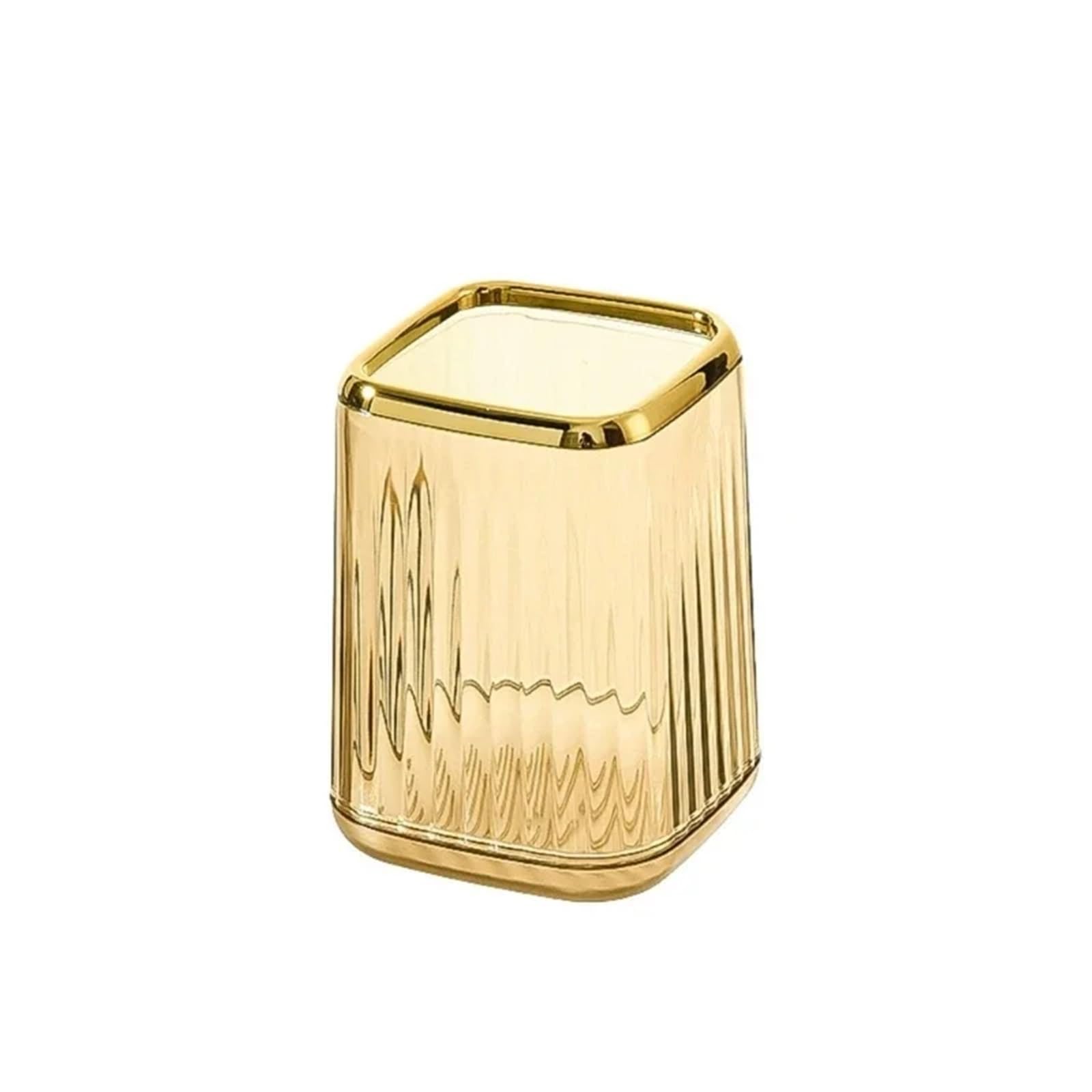 DHYUACN Pen Holder Pen Holder Large Capacity Pencil Pot Makeup Brush Storage Container Box Plastic Stationery Desk Organizer Desk Pen Holder(Yellow)