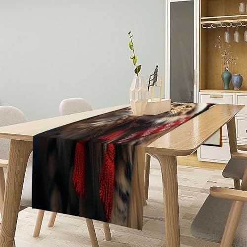 Chemin de table chat de Noël épais pour protéger et décorer votre table - 7