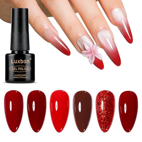 Set de Esmaltes en Gel Luxbon 6 Piezas Colores Invierno miniatura 1