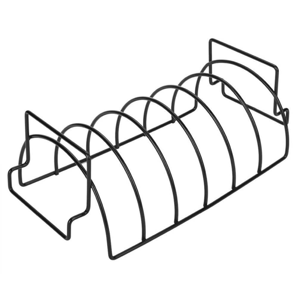 TopHomer Spareribs Halterung, Metall Grill Halter Rib Rack Nicht-Stick Rippchenhalter BBQ Rack Steak Halter Bratenkorb für Grill Zubehör