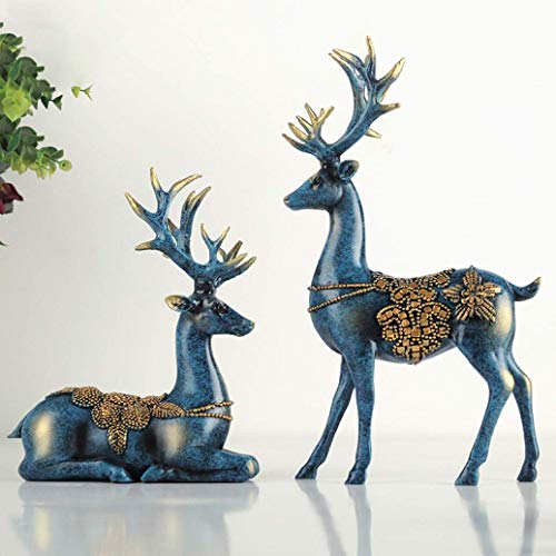 Statues de cerf en résine européenne pour décoration de maison moderne