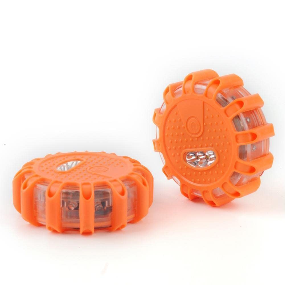 WSRRDRECVHi USB Rechargeable LED Road Flares Emergency Lights Roadside Warning Car Flashing Flare With Beacon Base Kit Disc Magnetic