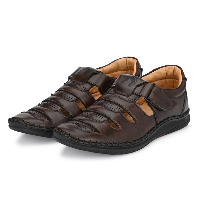 Rising Wolf Synthetic Leather Sandal For Boys - 2 UK (B0BQN3T6T4) Amazon Price History, Amazon Price Tracker
