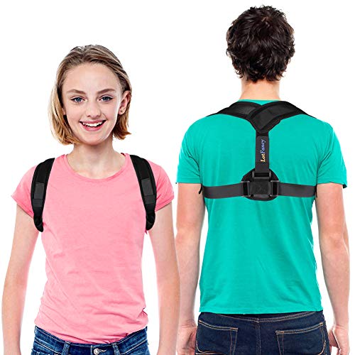 LotFancy Posture Corrector for Women, Kids Over 10, Teens, Under Clothes, Adjustable Upper