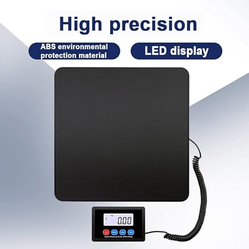 Briefwaage 400lb,10g genau Postwaage, Digitale Postwaage mit Hold/Auto-Off/Tara-Funktion, Versandwaage für Pakete/Kleingewerbe/Gepäck/Büro, Hochleistungswaage mit Batterien & Netzteil