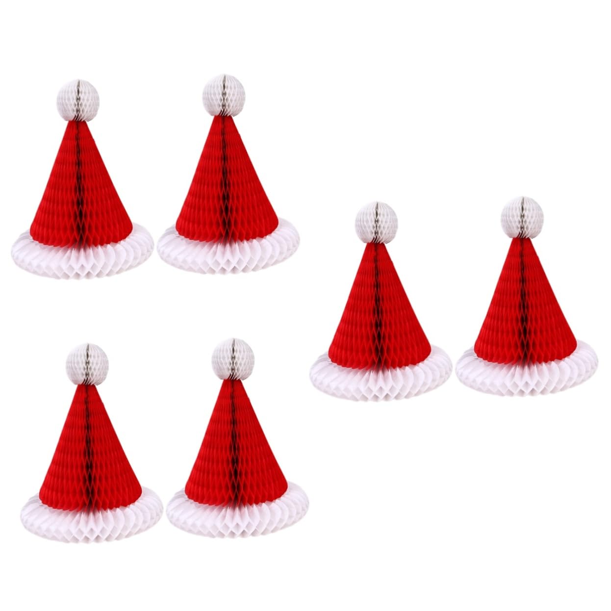ABOOFAN 3 Set di Decorazioni Natalizie A Nido Dape Appese Cappello di Fiori di Carta Oggetti di Scena Decorativi Natalizi per La Casa 2 Pezzi * 3