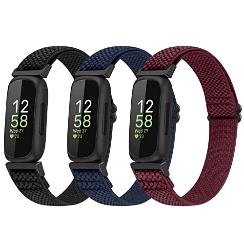 Enkic 3 Pack Elastic Strap Compatible with Fitbit Inspire/Fitbit Ace 3