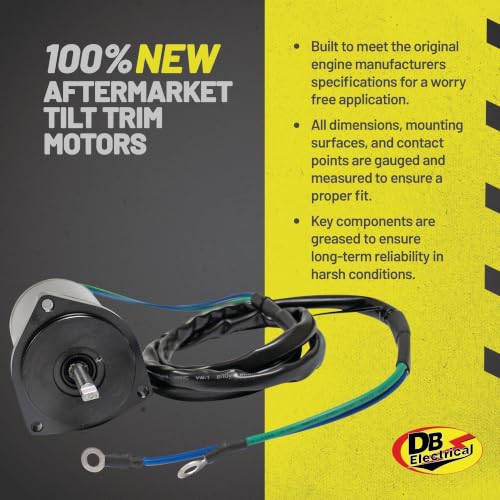 Image of DB Electrical TRM0071 Tilt & Trim Motor Compatible with /Replacement for Yamaha 40MJH, 50EJR, C50TLR 2001, 40TLR 2001-2006, 50TLR 2001-2010, C40TLR 2001-2003, F50TJR 2002-2004 6259, 10834N