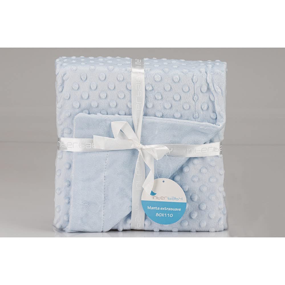 Set Regalo Bebè: Coperta 80x110 Cm A Bolle, Cuscino A Caramella E Luce Notte Nuvola LED