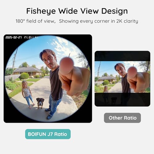 BOIFUN 2K Video Doorbell Camera Wireless No Monthly Fee, Head-To-Toe View, Easy to Install, PIR Motion Detection, 2 Way Audio, SD Card & Cloud, Night Vision, 2.4GHz, Alexa - Image 4