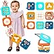 Bambebe Montessori Spielzeug ab 1 Jahr – 8-in-1 Motorikwürfel & Busy Board für Kleinkinder – Sensorik Reisespielzeug für Flugzeug & Auto – Geschenk Baby 18+ Monate