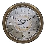 Mainstays 12 Inch Inspirational Clock- Faith, Hope , Love Message