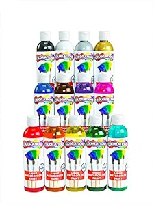 Colorations Classic Colors Liquid Watercolor Paints, 8 oz. - Set of 13 (Item # 13LW)