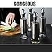 Bigetaige Olive Oil Dispenser set Bottle Glass Vinegar and Sauce Cruet- 11oz Cruet sets for oil and vinegar-3 Pack Gift Box Set