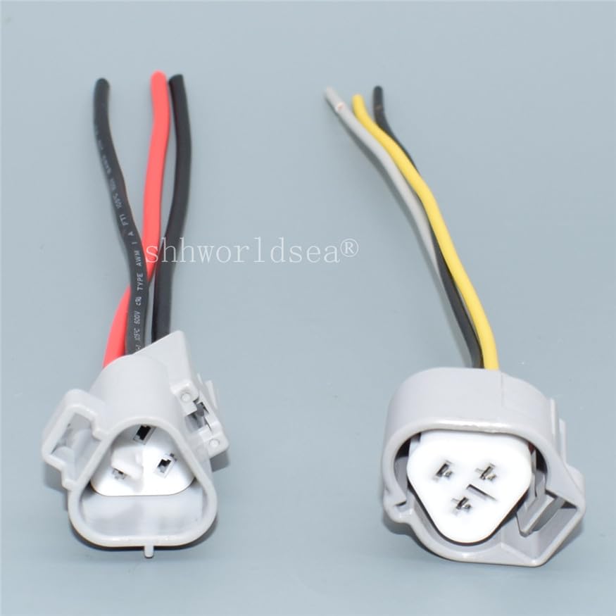 3 pin 2.2mm auto Connector with Wire for Toyota Camry Corolla for Honda Accord Fit Civic Ignition Coil Plug 90980-11016 - (Color Name: 5sets Male)