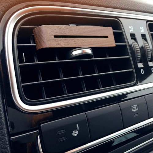 Image of AC Vent Clip For Car, Car Diffuser, Diffuser For Wooden Vent Clip 9x1.8cm + 4 Refill Sticks Aroma Gift Set