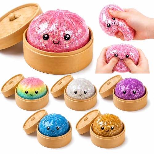 Oyuncak, Çin Mantısı Patlamayan Sürpriz Squishy Tpr Stres Topu Bambu Kutulu, Yavaş Yükselen Etki, Orjinal Yıkanabilir Büyük Boy 3 Yaş ve Üzeri