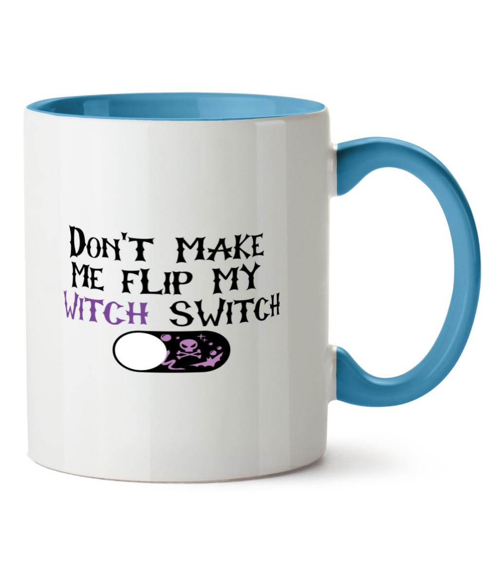 Hippowarehouse Don't Make me flip My Witch Switch Printed Mug Various Colour Options Ceramic Cup Kitchenware 11oz