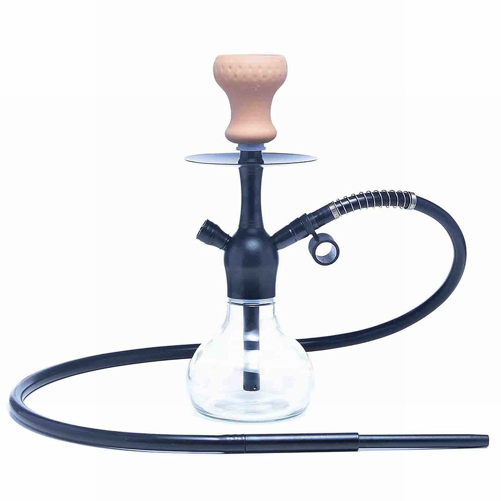 Juego De Cachimba, Cachimba Portátil De Un Solo Tubo, Vidrio Hisha De 34 Cm, Con Todos Los Accesorios Para Cachimba Fáciles De Desmontar Y Limpiar D